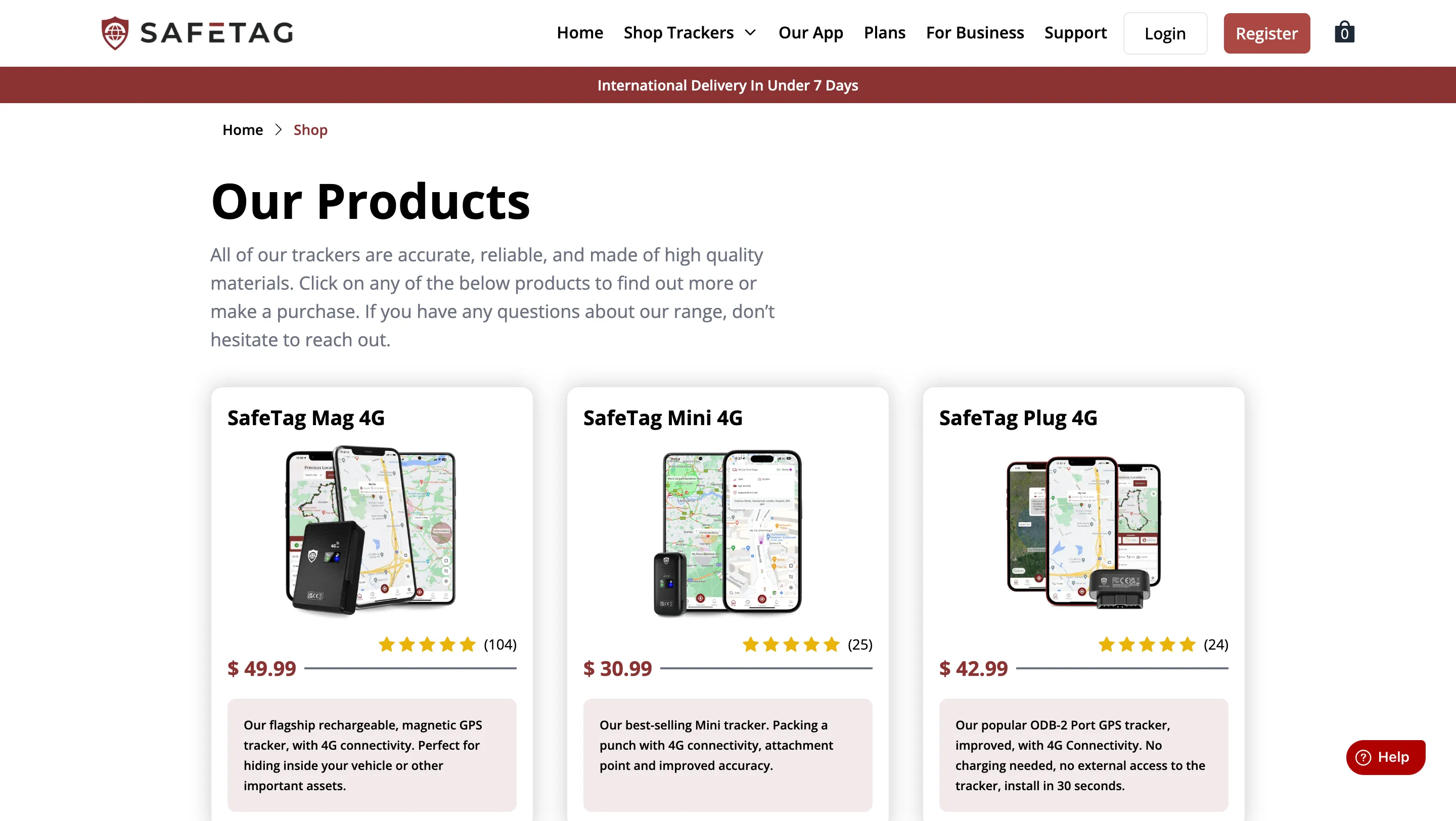 Products Page